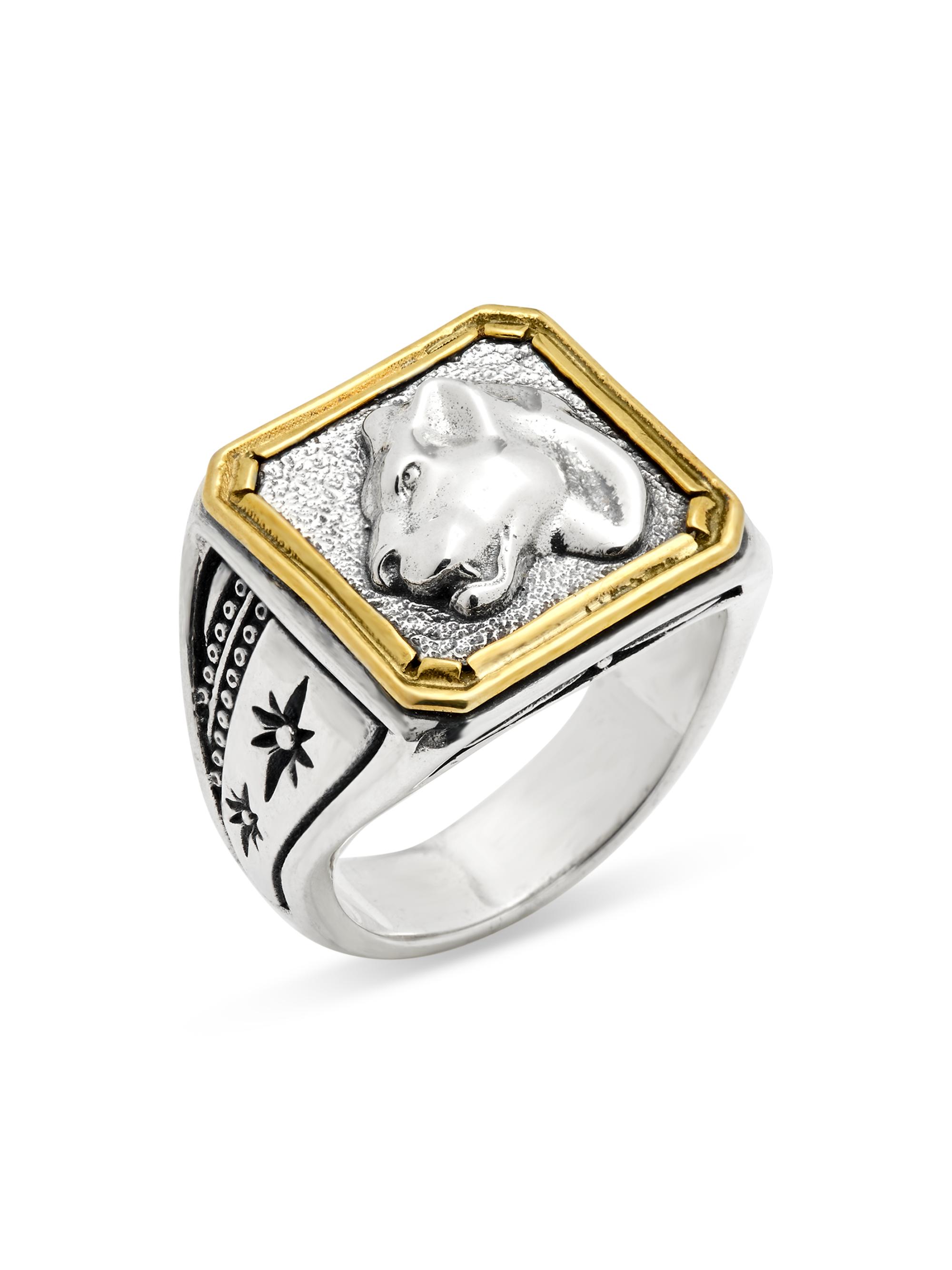 Konstantino Men's Orion Panther Sterling Silver & Bronze Ring
