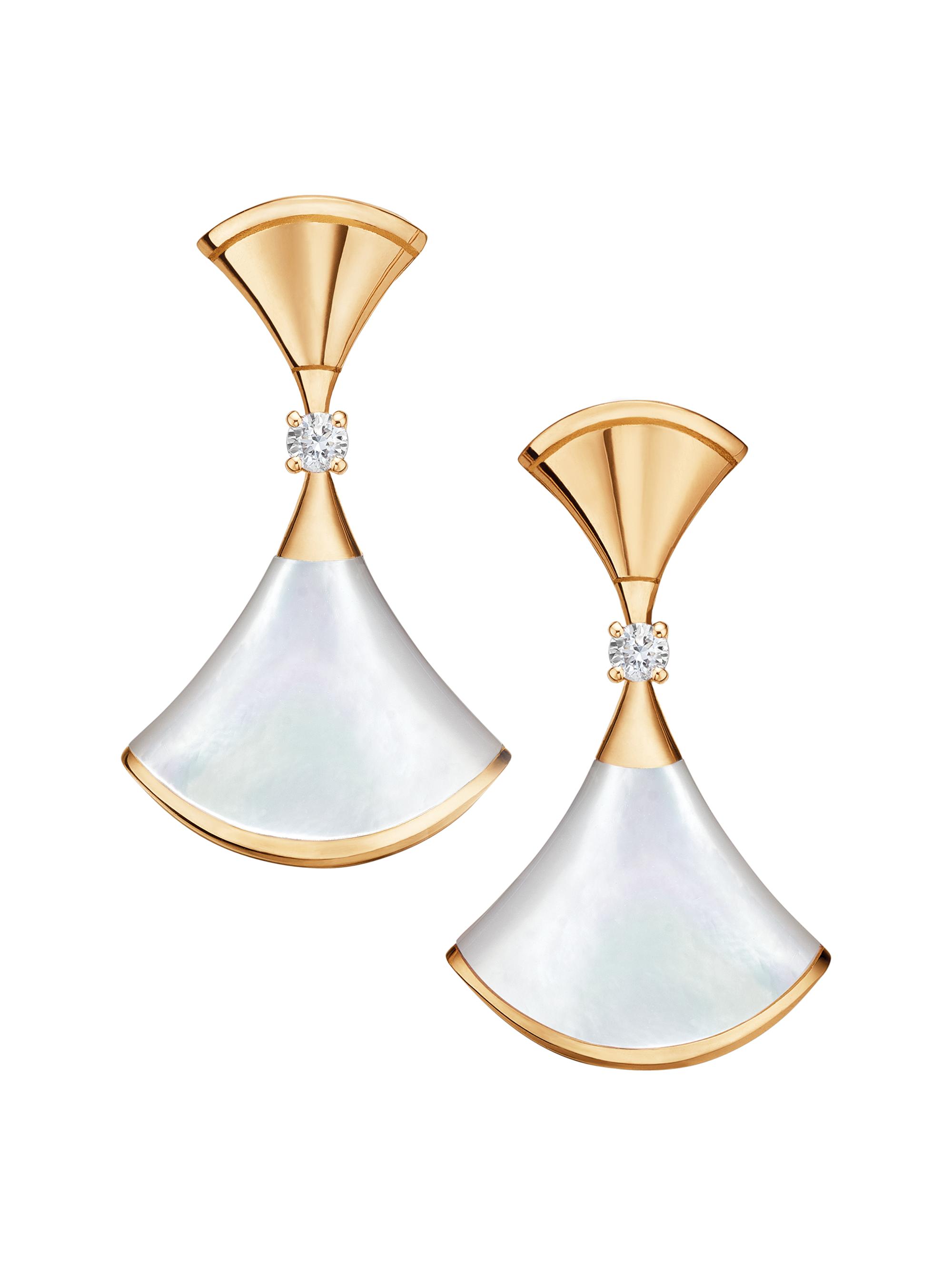 BVLGARI Women's Divas' Dream 18K Yellow Gold, Mother-Of-Pearl, & Diamond Drop Earrings