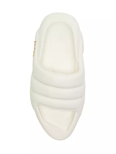Shop Balmain B-IT Puffy Quilted Leather Slides | Saks Fifth Avenue