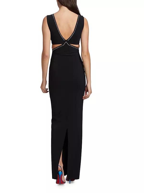 Silvina Embellished Cut-Out Gown