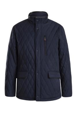 Thermostyles Men's Timeless Warrior Quilted Car Coat - Midnight