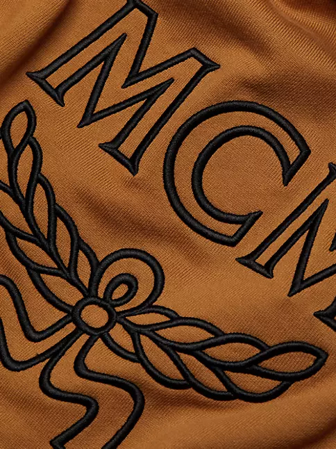 Shop MCM Monogram Street Style Leather Elegant Style Logo