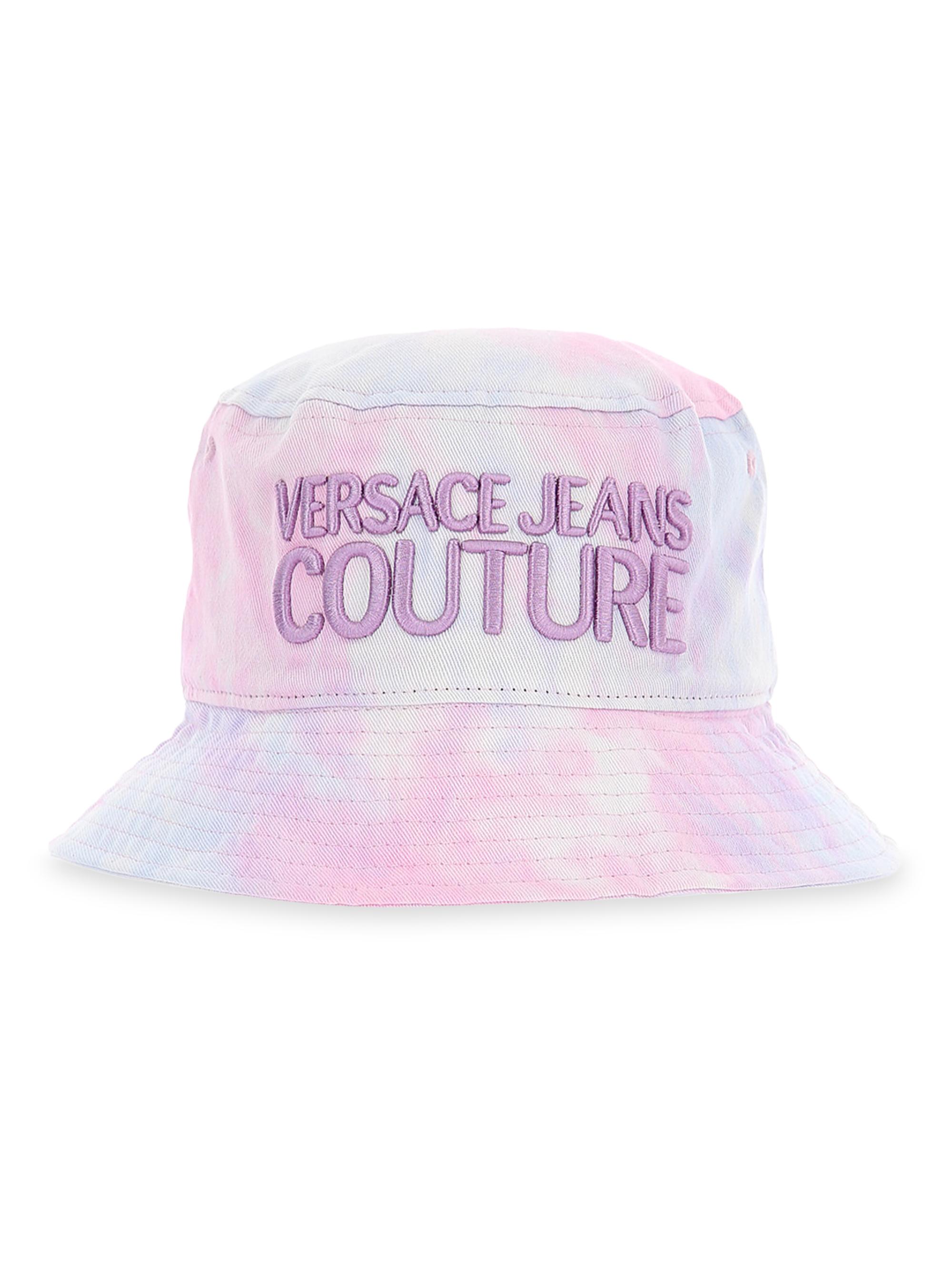 Versace Jeans Couture Men's Tie-Dye Logo Bucket Hat - Lavender
