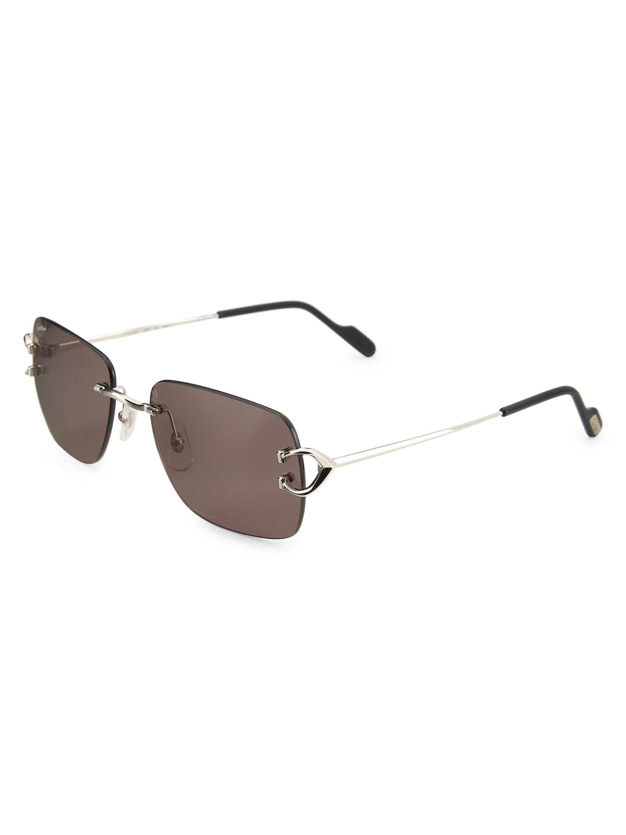 Cartier Men's Signature C Ct0330s-004 59MM Sunglasses - Silver