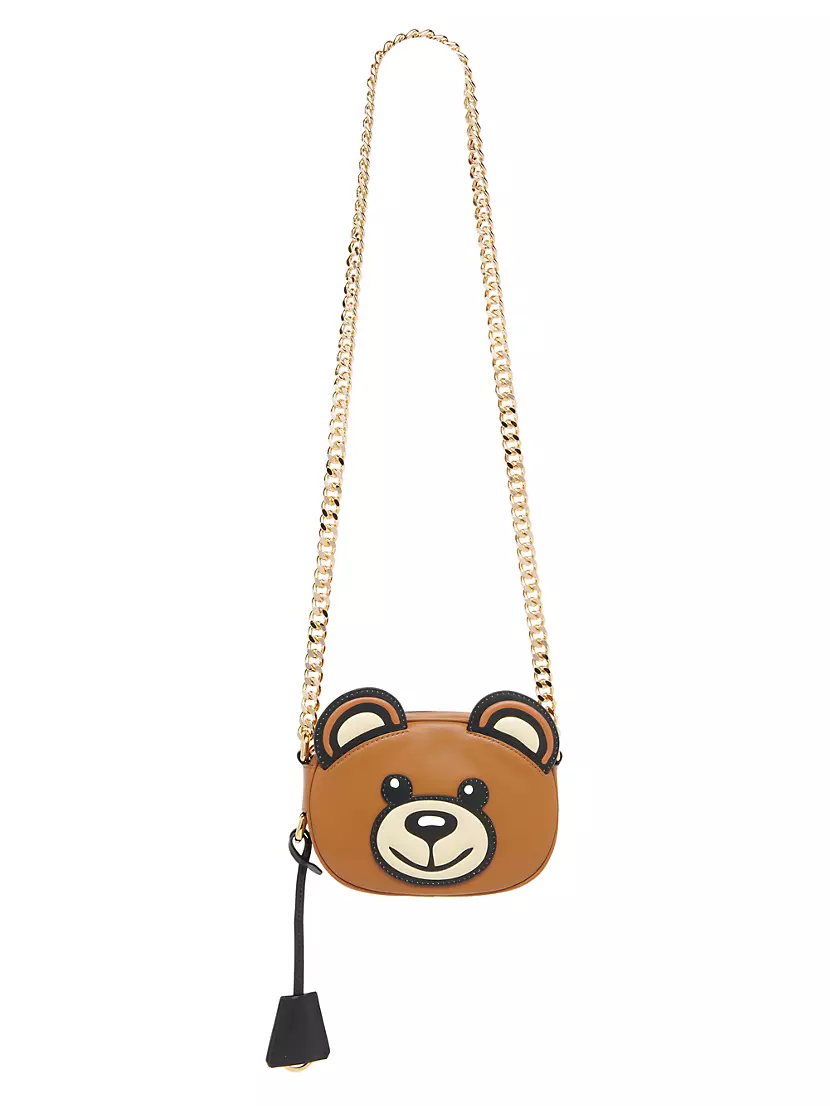Teddy Bear Leather Shoulder Bag