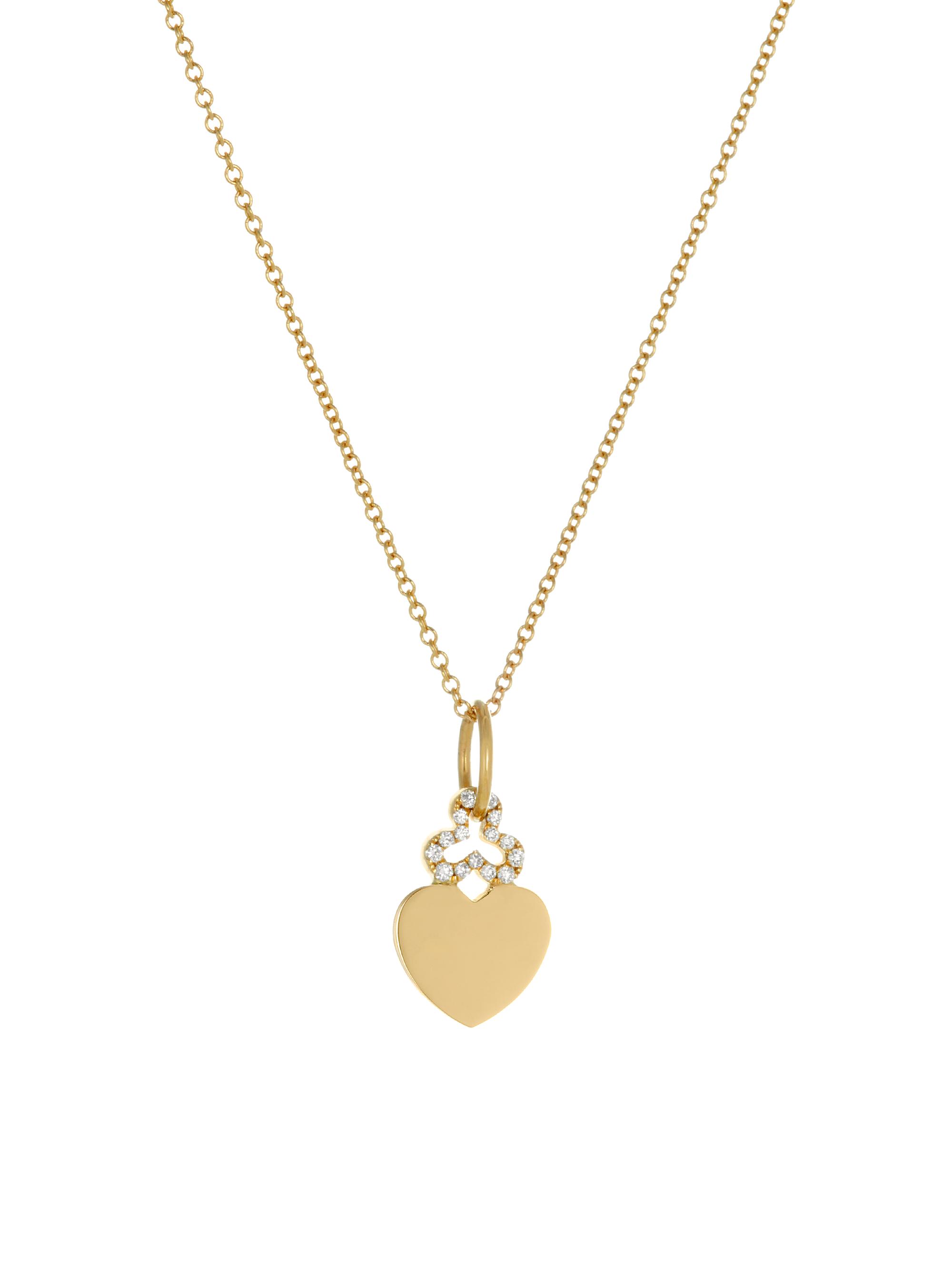 Devon Woodhill Women's k Yellow Gold & Diamond Mini Hidden Diamond Heart Pendant Necklace