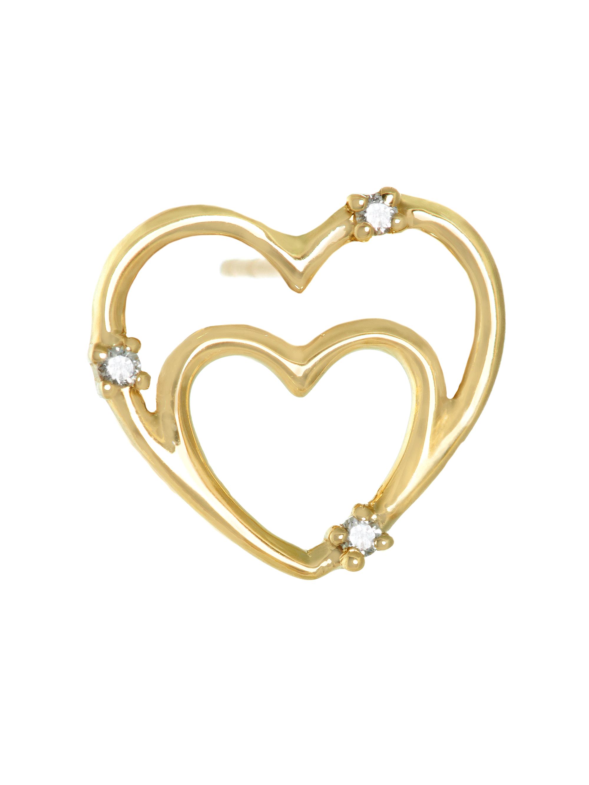 Devon Woodhill Women's I Carry Your Heart 14K-18K Gold & Diamond Stud Earrings