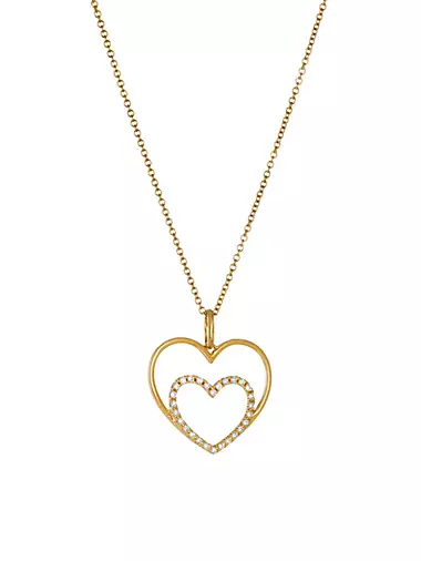 I Carry Your Heart 14K-18K Yellow Gold & Diamond Pendant Necklace