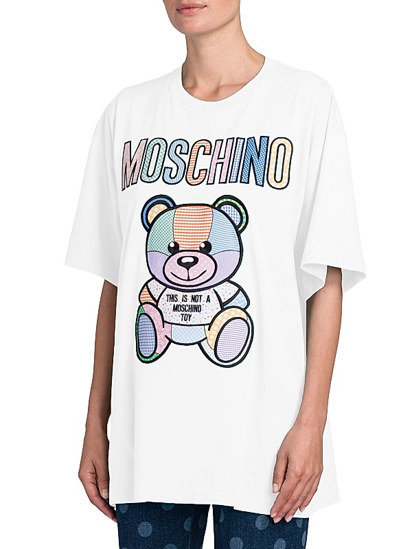 Shop Moschino Oversized Teddy Patchwork T-Shirt | Saks Fifth Shop Moschino Oversized Teddy Patchwork T-Shirt | Saks Fifth