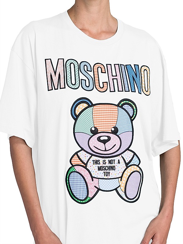 Shop Moschino Oversized Teddy Patchwork T-Shirt | Saks Fifth Shop Moschino Oversized Teddy Patchwork T-Shirt | Saks Fifth