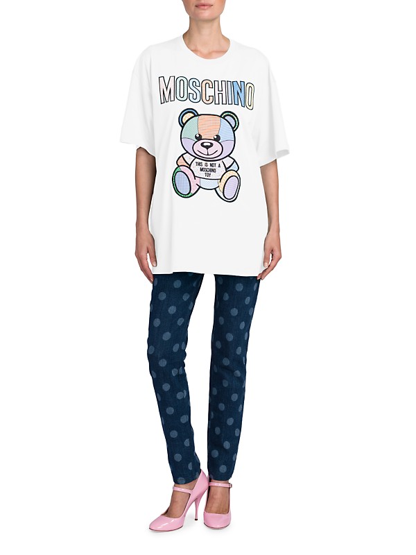 Shop Moschino Oversized Teddy Patchwork T-Shirt | Saks Fifth Shop Moschino Oversized Teddy Patchwork T-Shirt | Saks Fifth