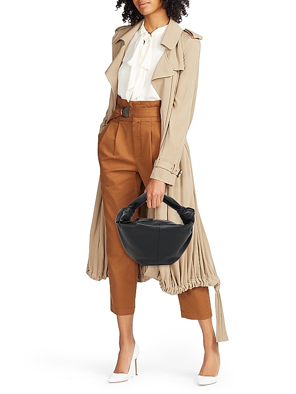 Shop Bottega Veneta The Teen Double Knot Leather Top Handle Shop Bottega Veneta The Teen Double Knot Leather Top Handle