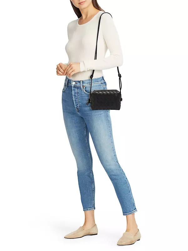 Bottega Veneta | Mini Loop Leather Shoulder Bag | Red Tu