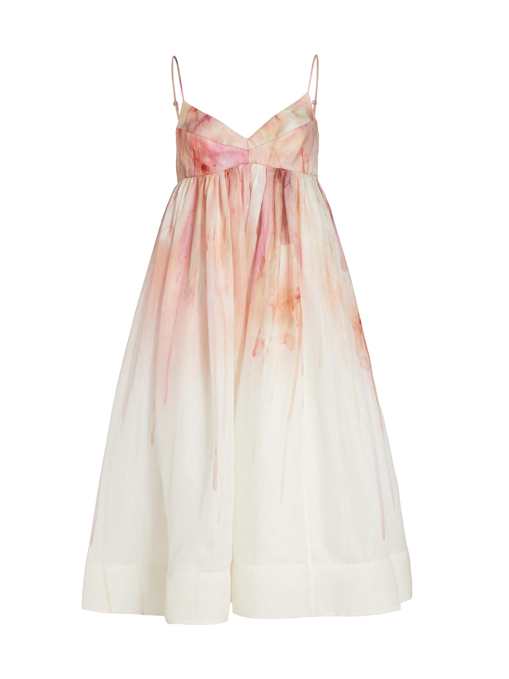 Zimmermann Women's Dancer Empire Waist Dress - Abstract Blush