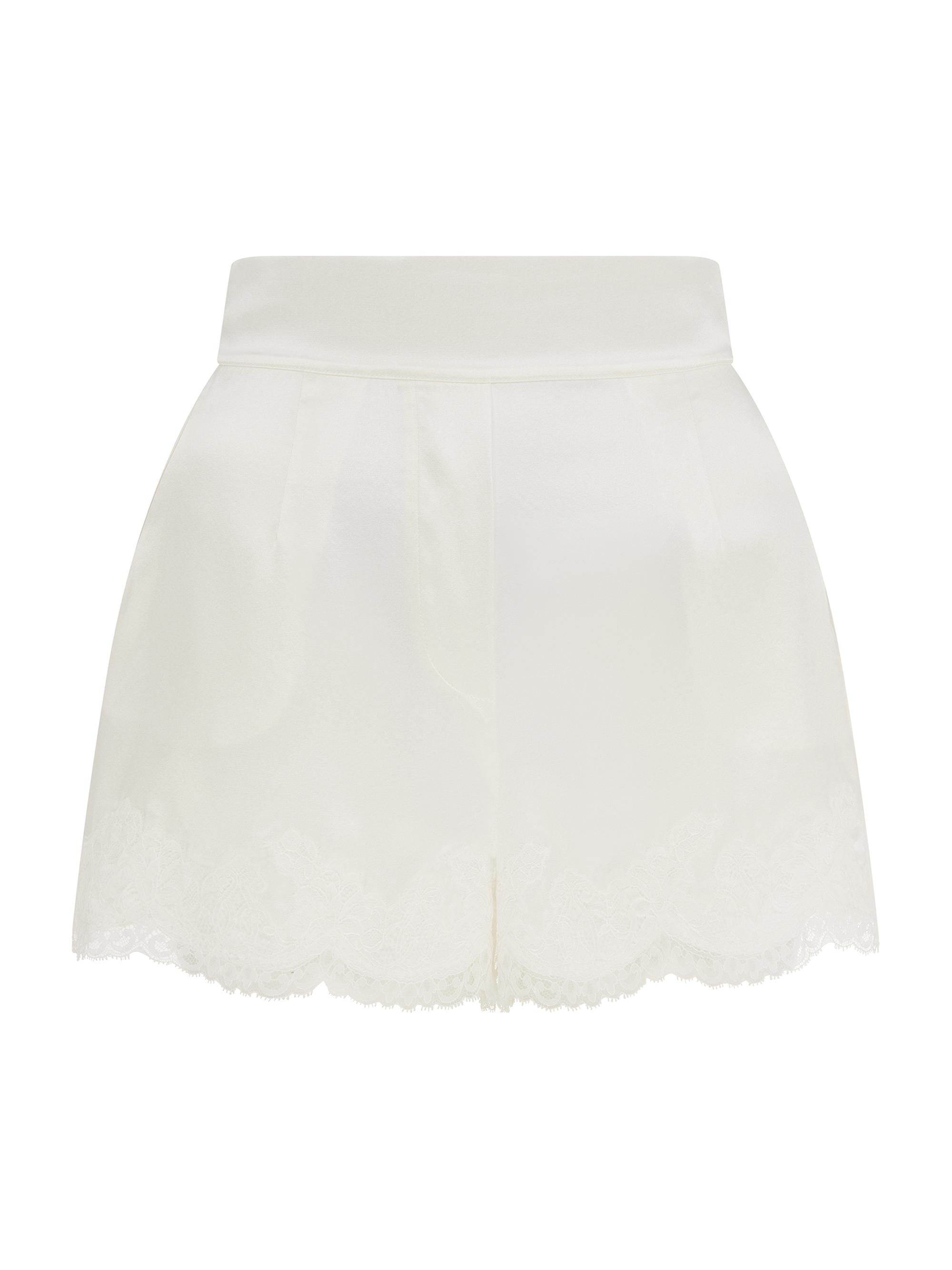Agent Provocateur Women's Amelia Lace-Trim Pajama Shorts -