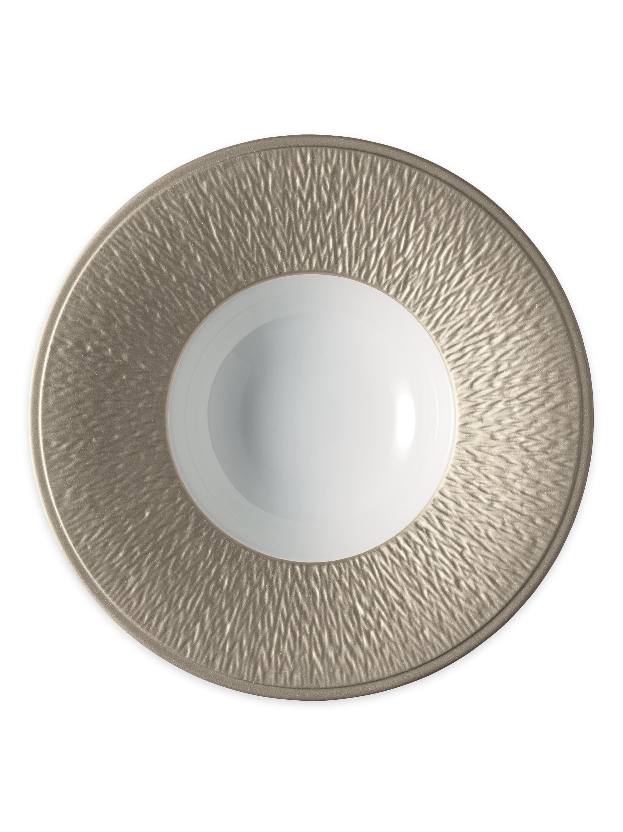 Raynaud Minéral Irisé Rimmed Soup Plate - Warm Grey | Thumbnail 2