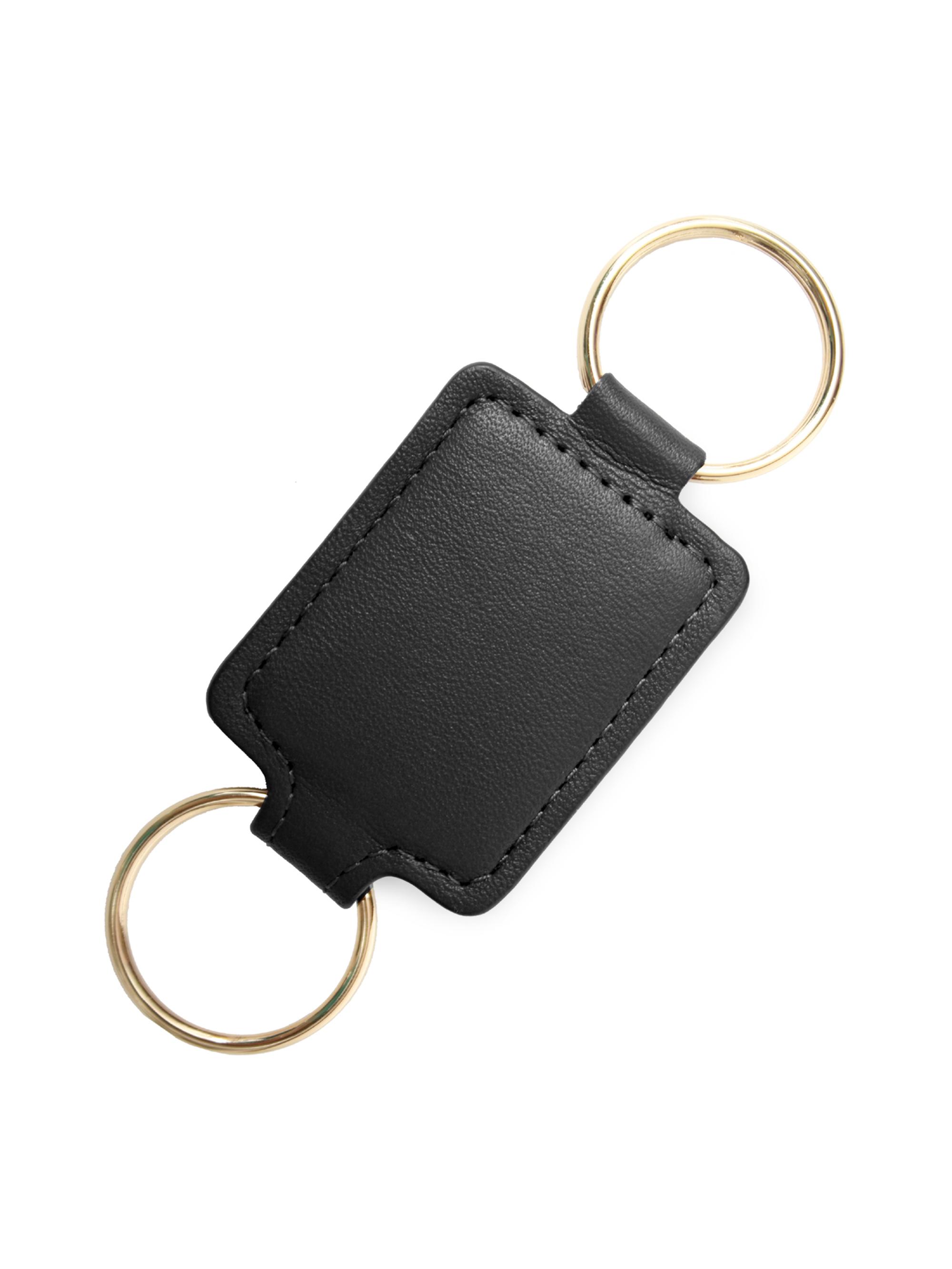 Royce New York Valet Leather Key Chain - Black