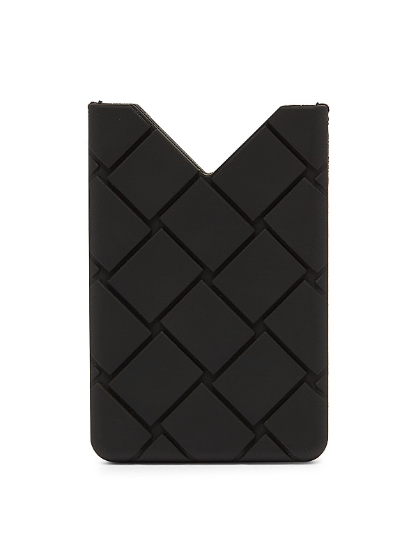 Shop Bottega Veneta Rubber Intrecciato Card Case | Saks Shop Bottega Veneta Rubber Intrecciato Card Case | Saks