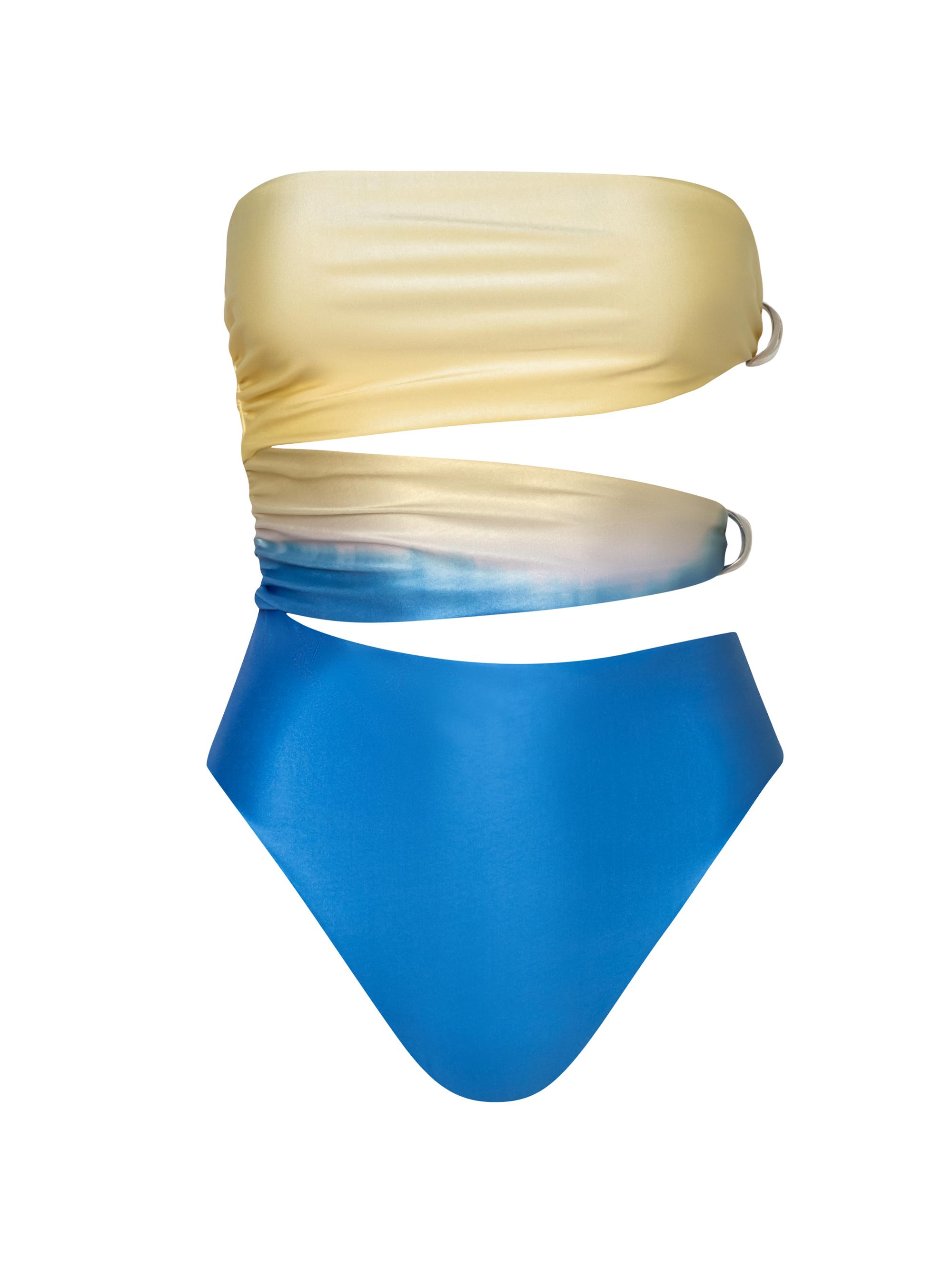 Baobab Women's Isla Cut-Out Bandeau Bikini - Arctic