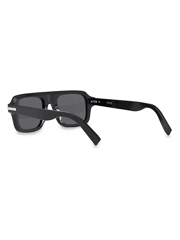 Dior Men's 52mm Rectangular Sunglasses Black/Gray