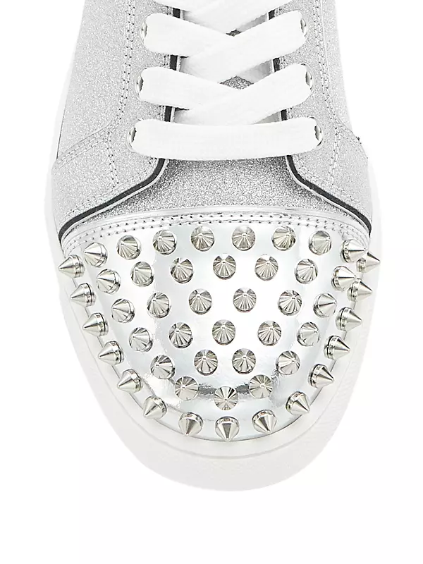 Christian Louboutin Vieira 2 Embellished Sneakers - Silver - 37