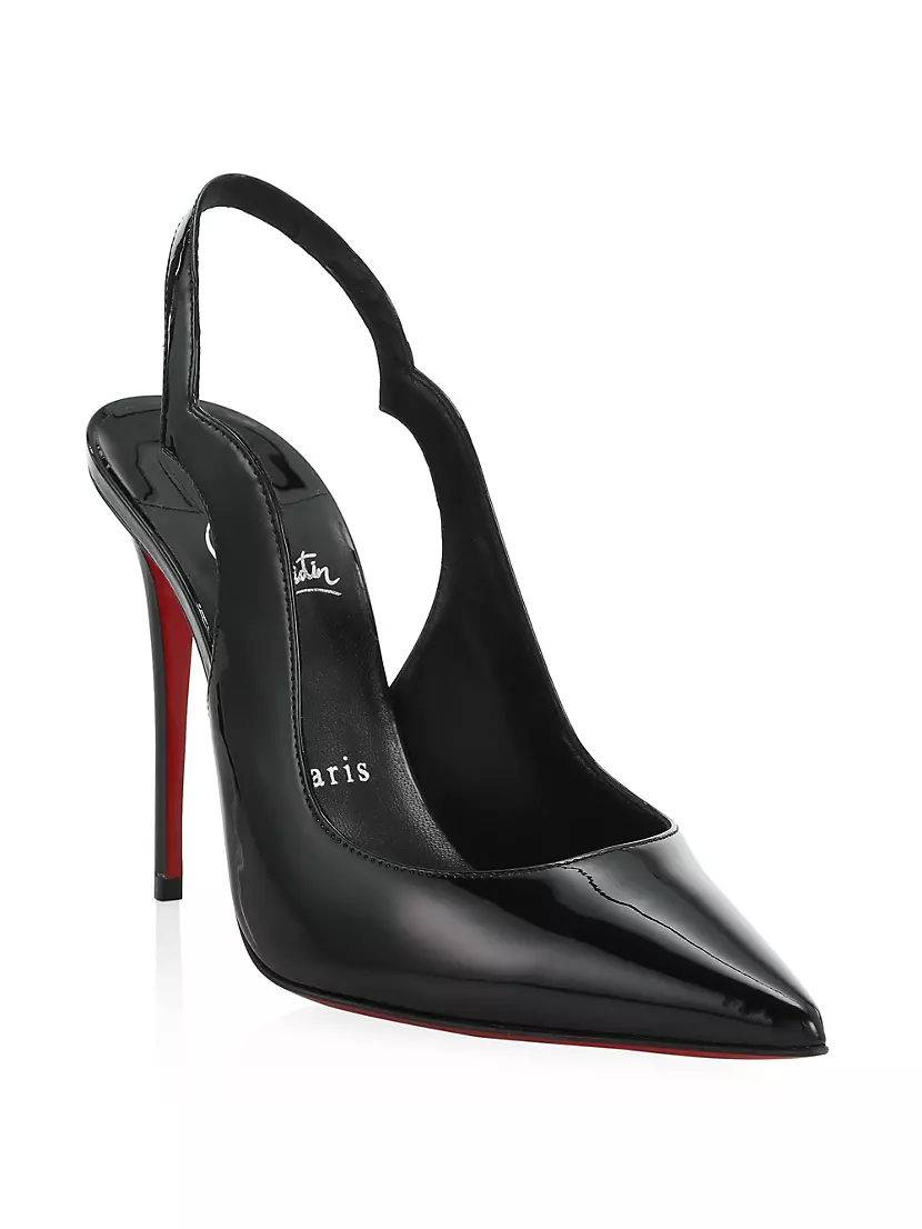 Christian Louboutin, Hot Chick sling 100 red patent pumps