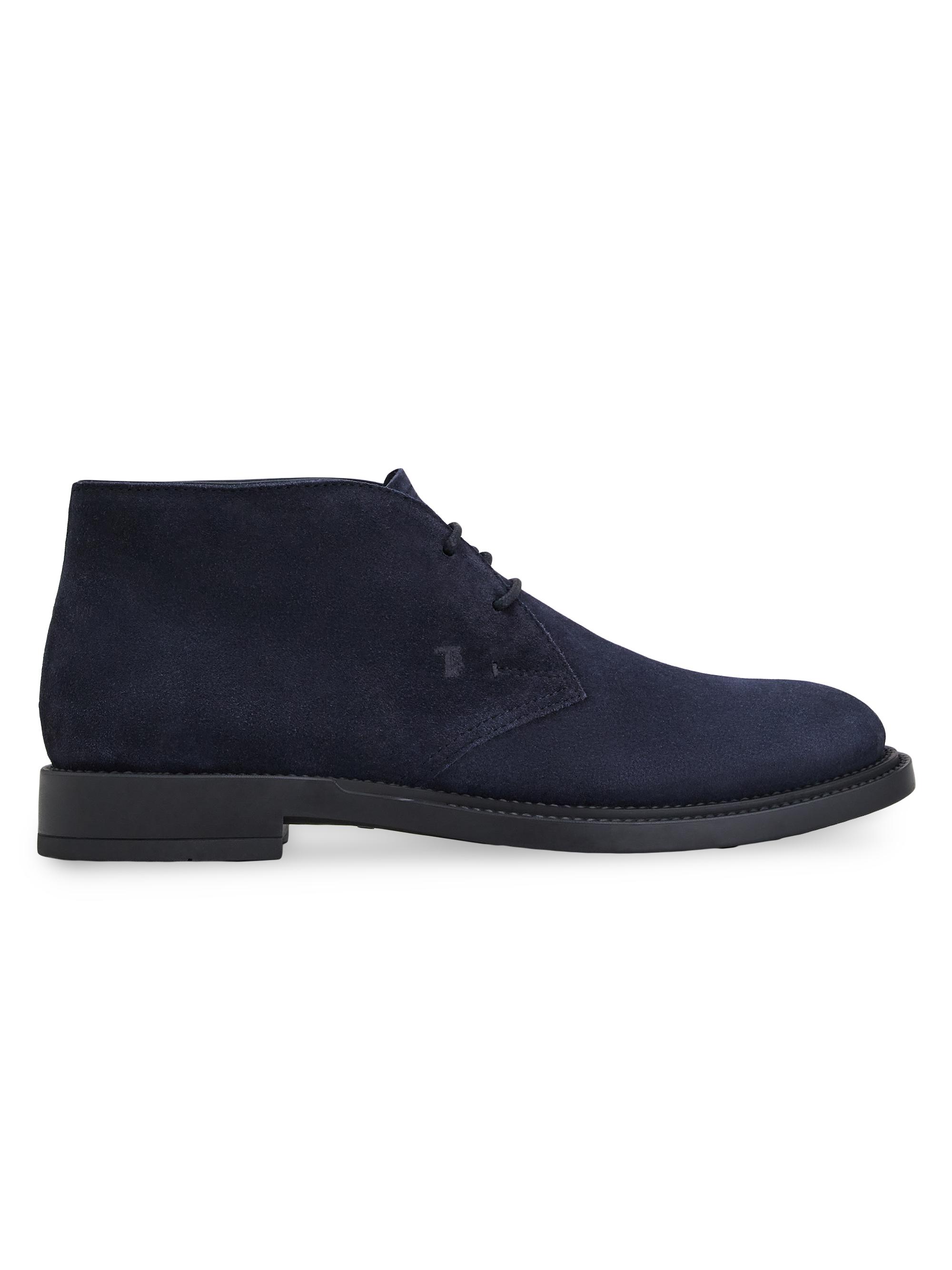Tod's Men's 62C Formal Suede Boots - Blue