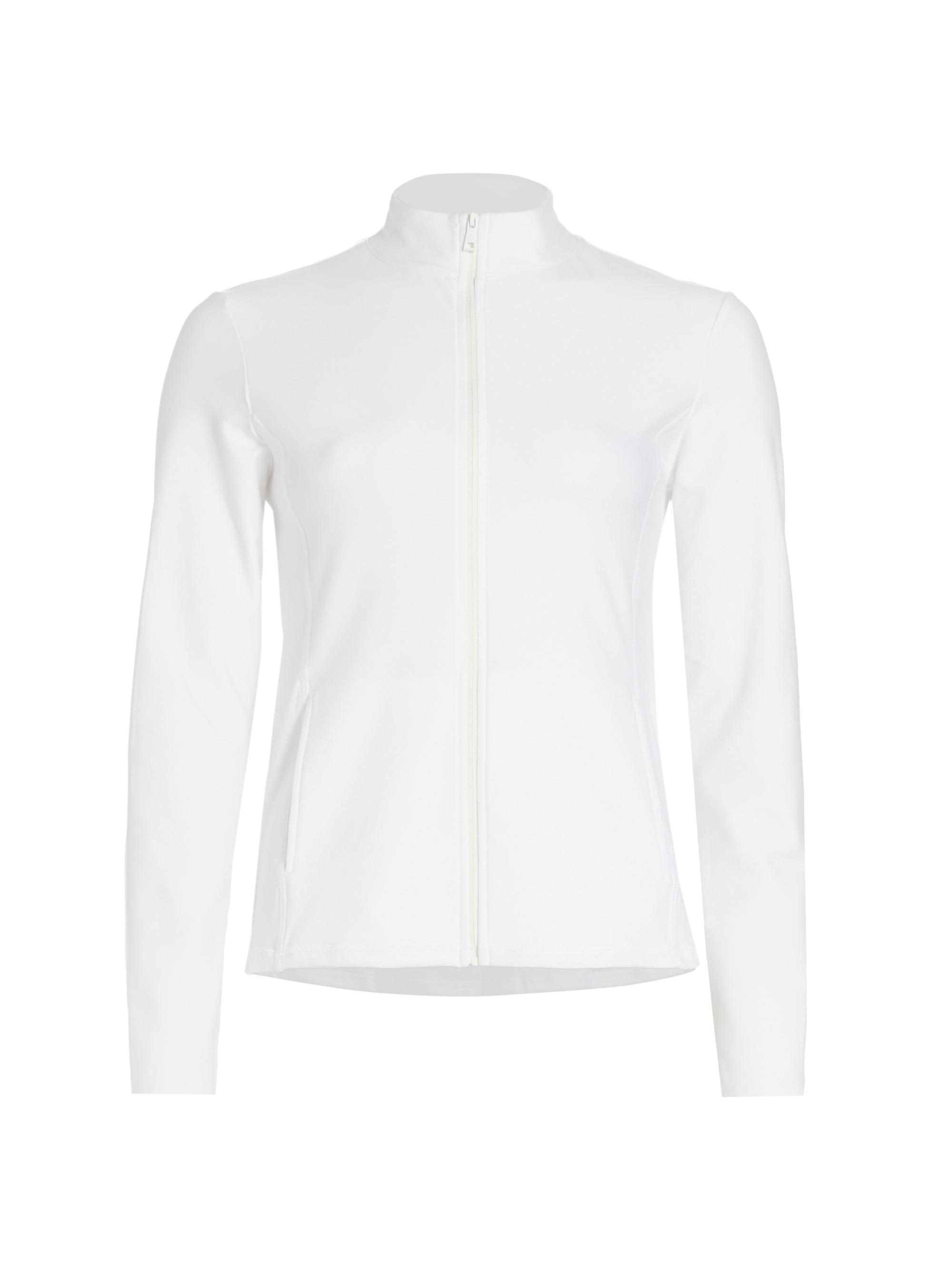 Beyond Yoga Women's Spacedye On-The-Go Mock Neck Jacket - Cloud White