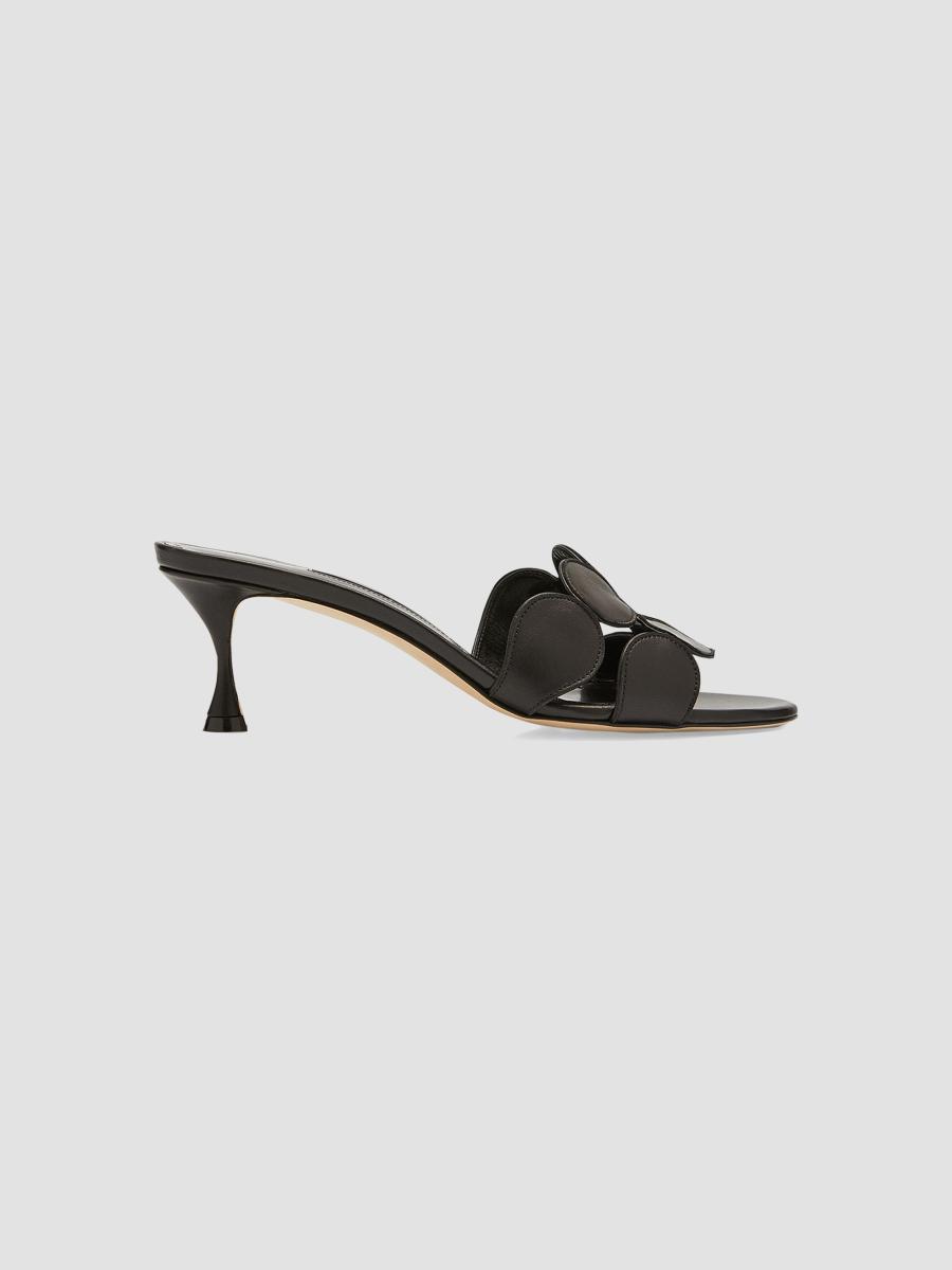 Manolo Blahnik Haribalmu 55MM Leather Mules | Saks Fifth Avenue