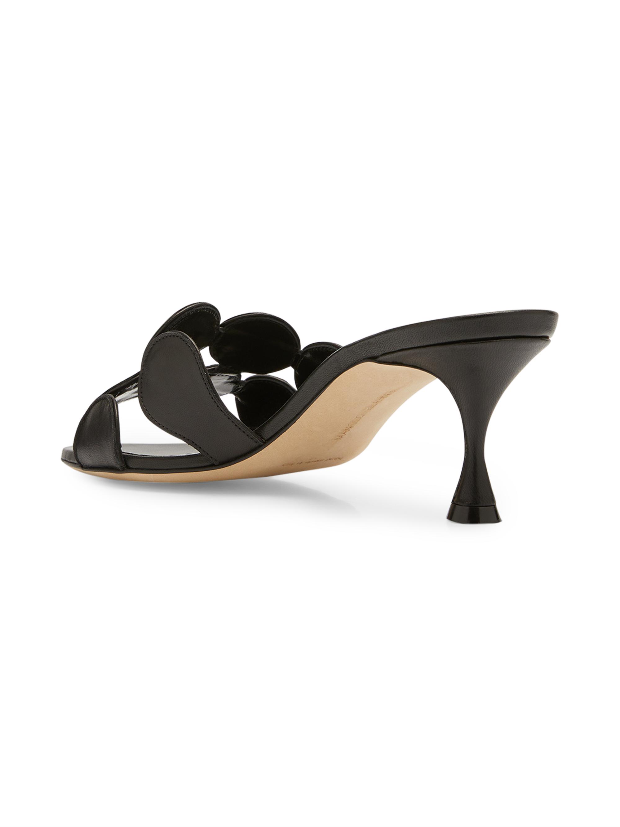 Manolo Blahnik Haribalmu 55MM Leather Mules | Saks Fifth Avenue