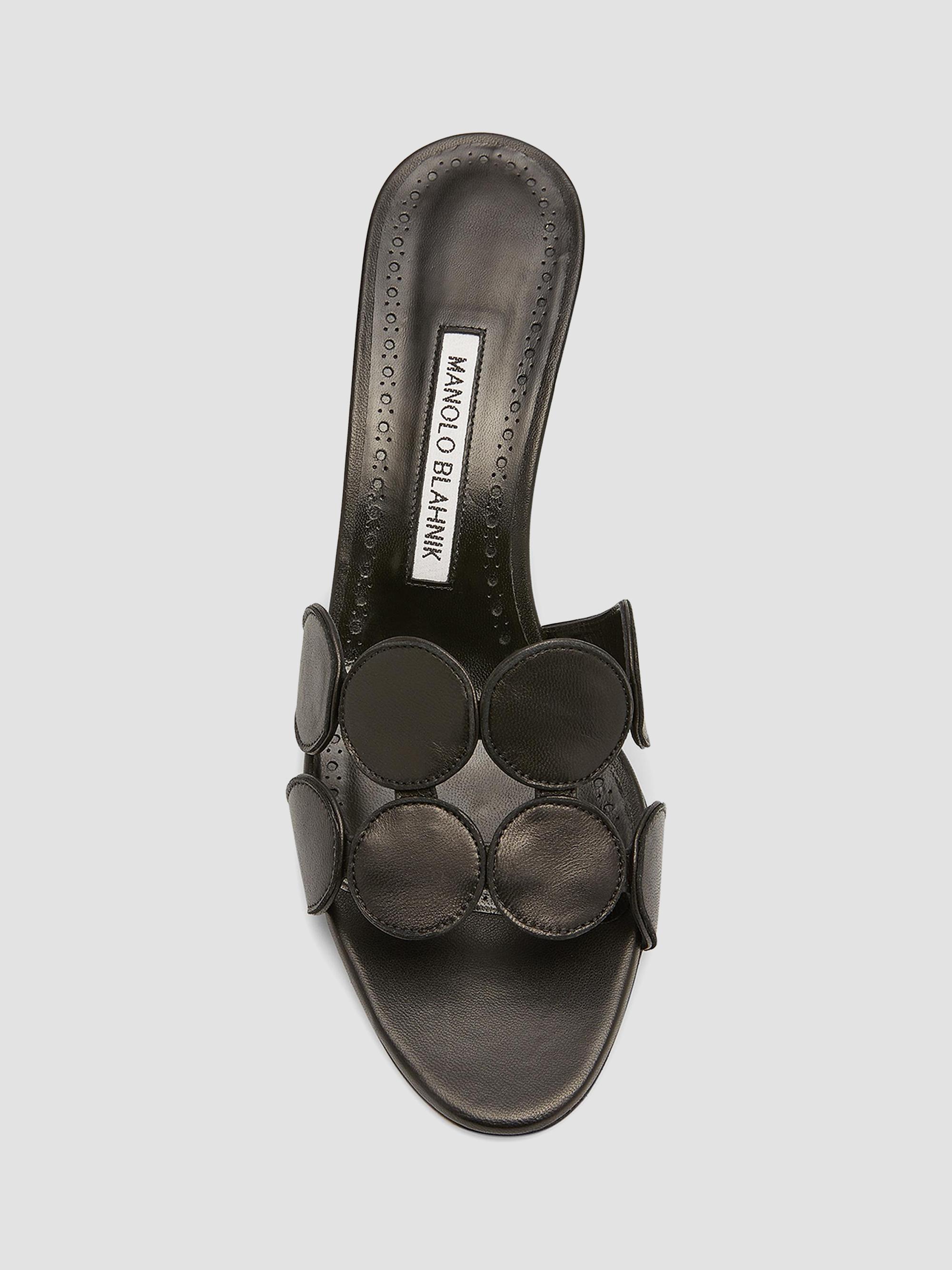 Manolo Blahnik Haribalmu 55MM Leather Mules | Saks Fifth Avenue
