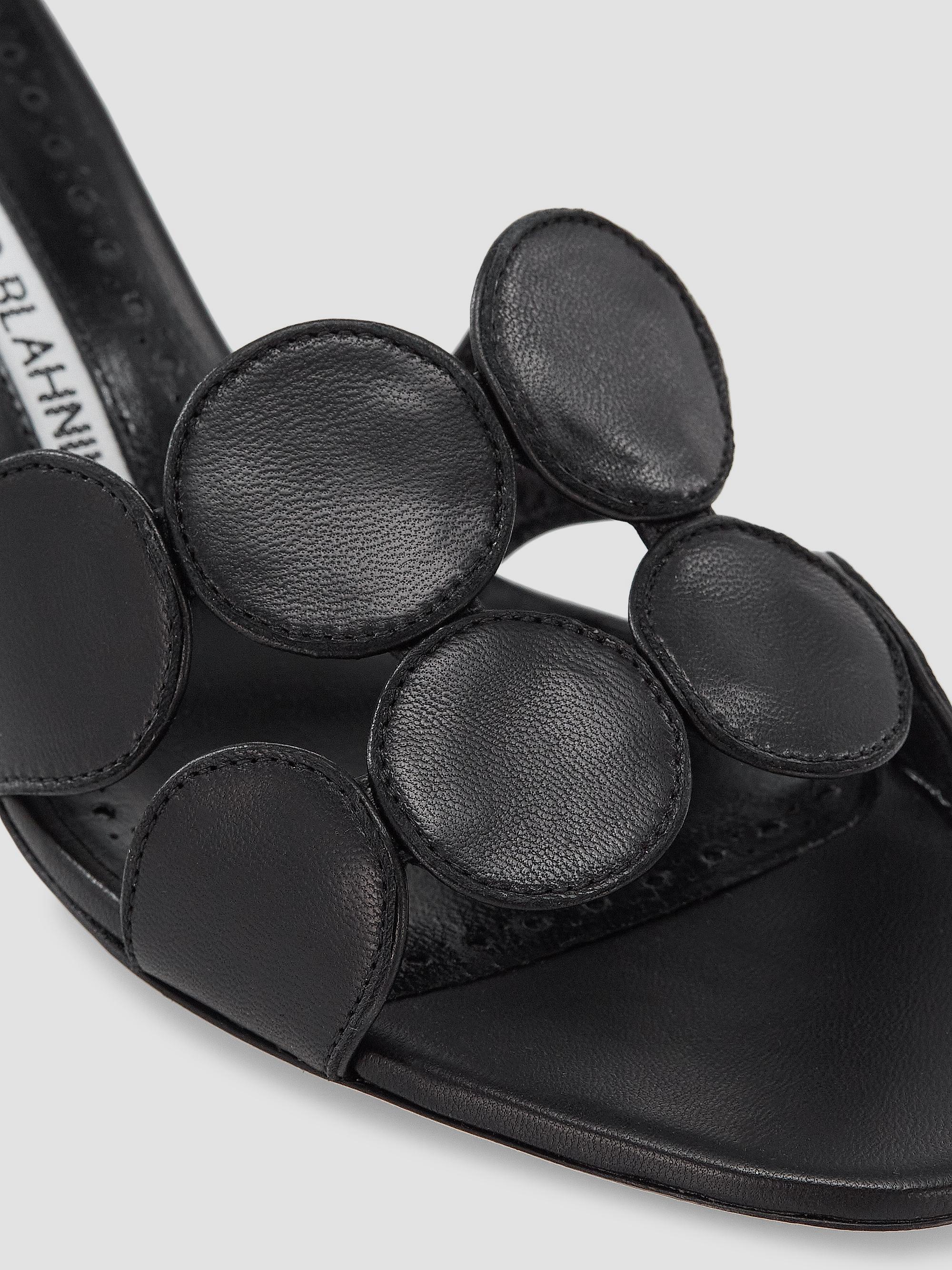 Manolo Blahnik Haribalmu 55MM Leather Mules | Saks Fifth Avenue