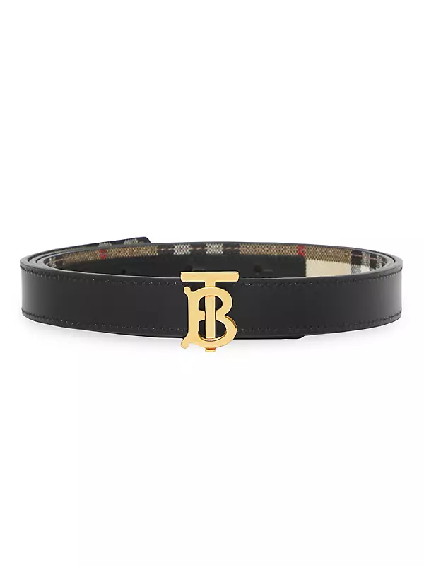 Burberry Double B Buckle Leather Belt