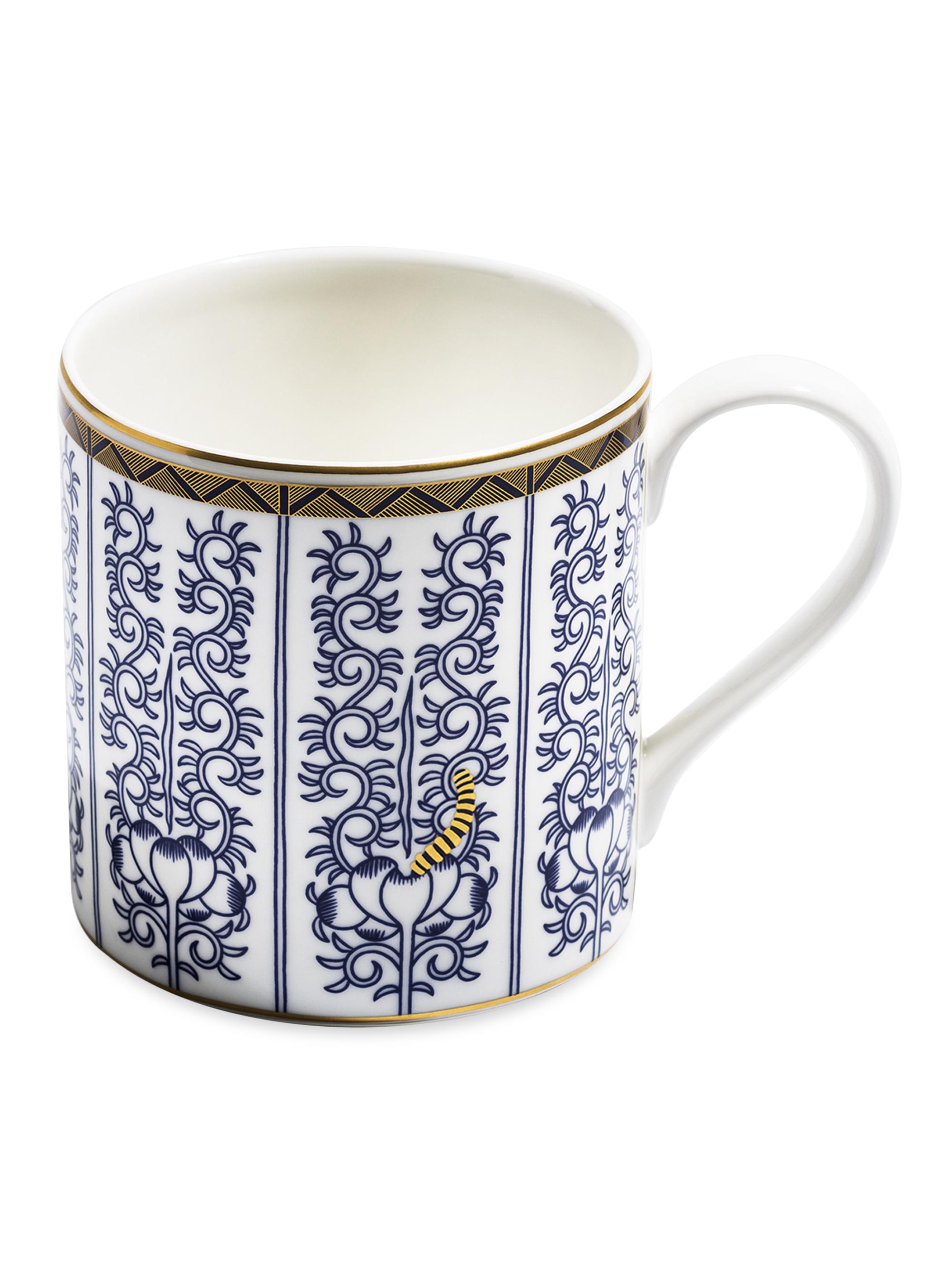 Richard Brendon Georgian Lilies Large Mug - Gold Multi Colour