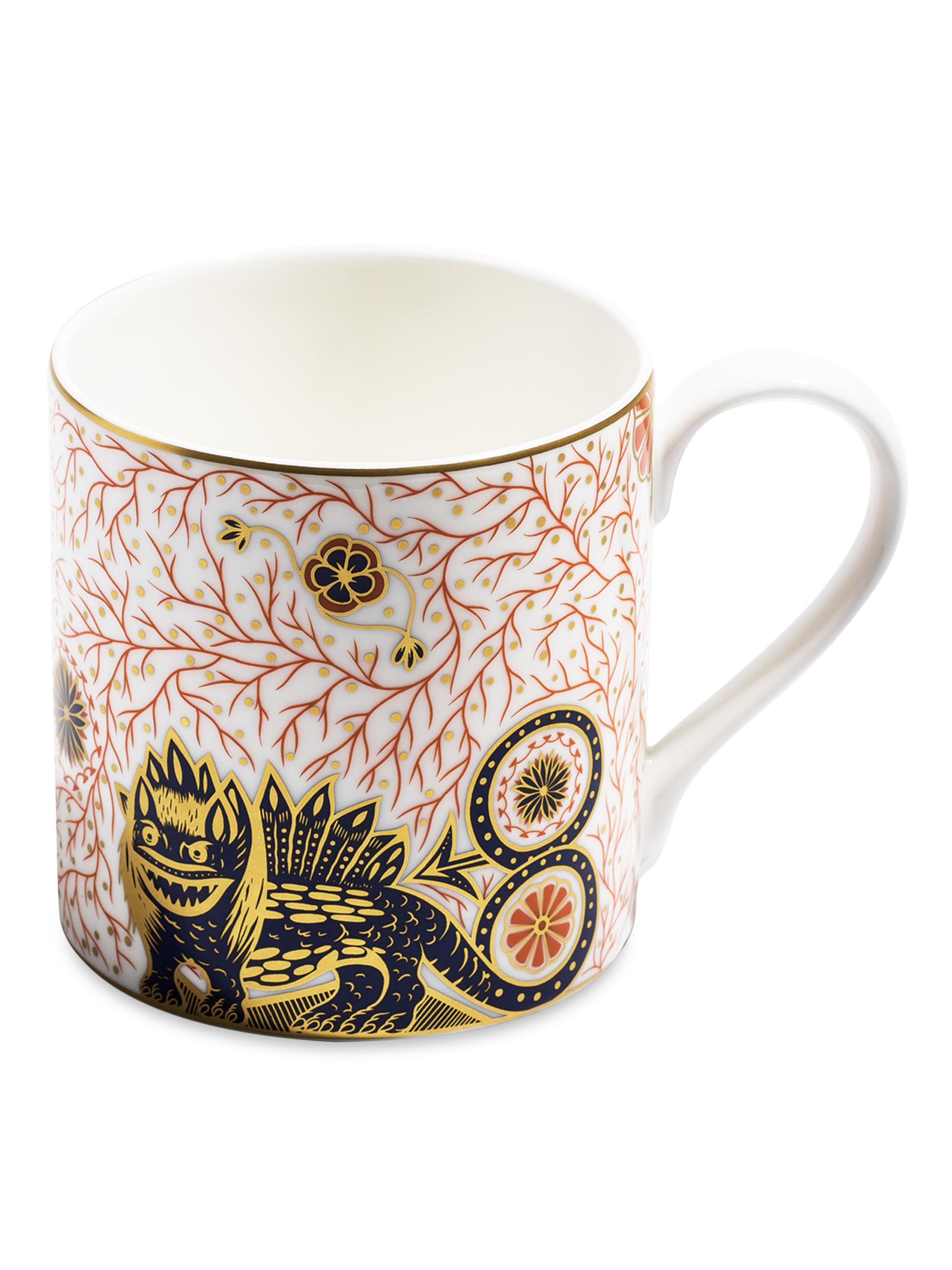 Richard Brendon V & A Mythical Beasts Reflect Large Mug - Gold Multi Colour