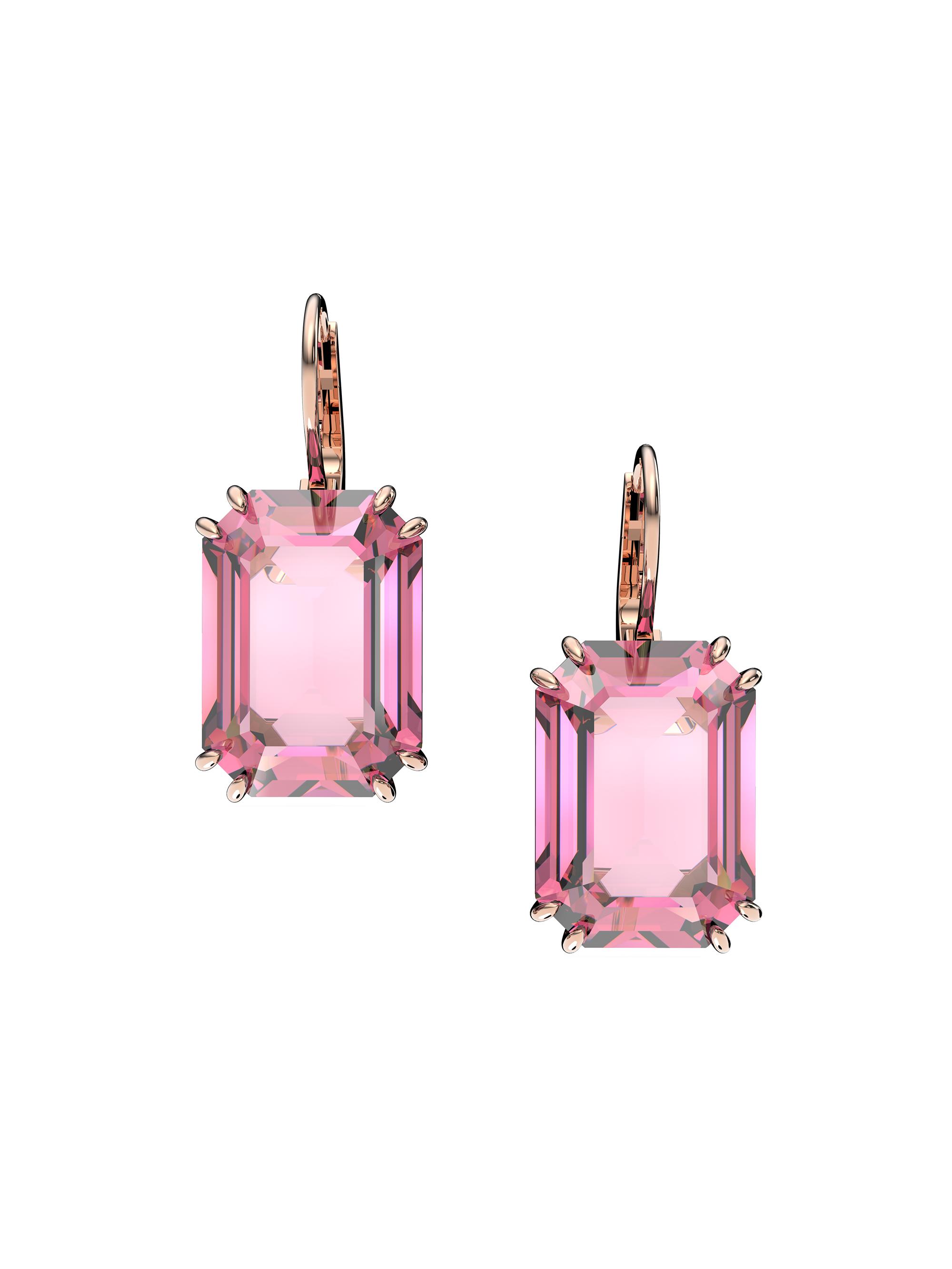 Swarovski Women's Millenia Rose Goldplated Octagon-Cut Crystal Earrings