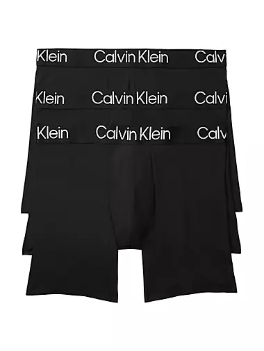 Calvin Klein Men's Cotton Stretch 3 Pack Boxer Briefs, Raleigh