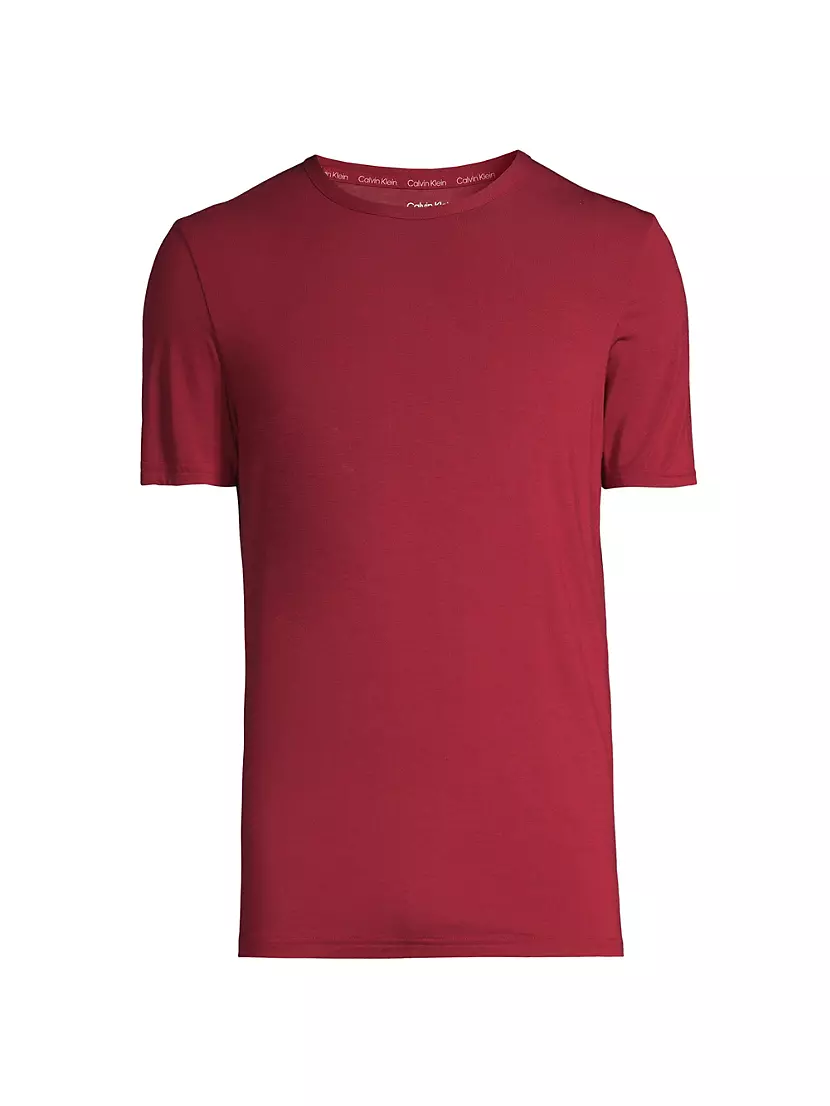 Shop Calvin Klein Ultra-Soft Lounge T-Shirt | Crewneck Saks Modern Avenue Fifth