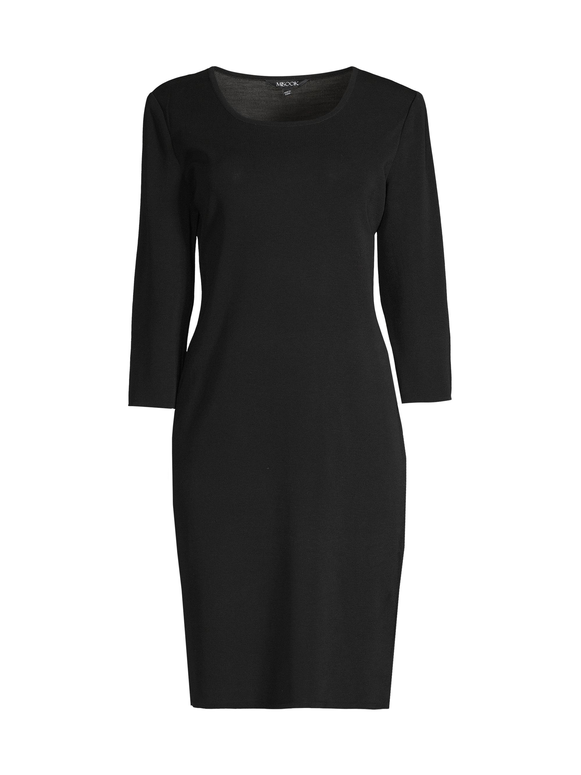 Misook Women's Knit Sheath Dress - Black