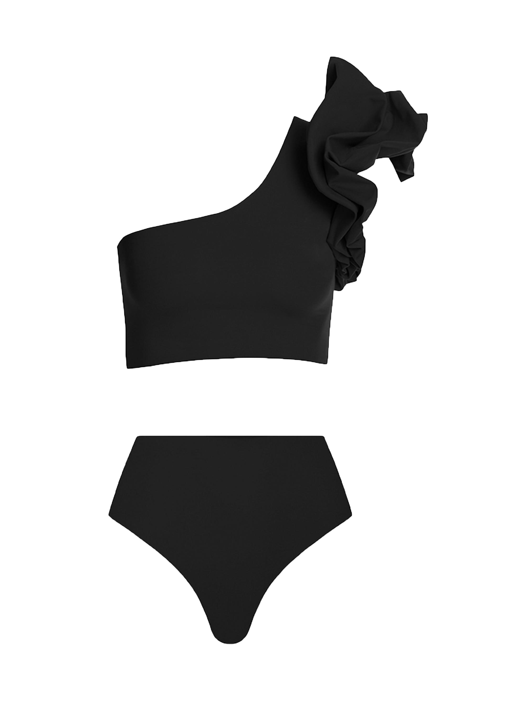 Maygel Coronel Women's Two-Piece Luisa Ruffle Bikini Set - Black
