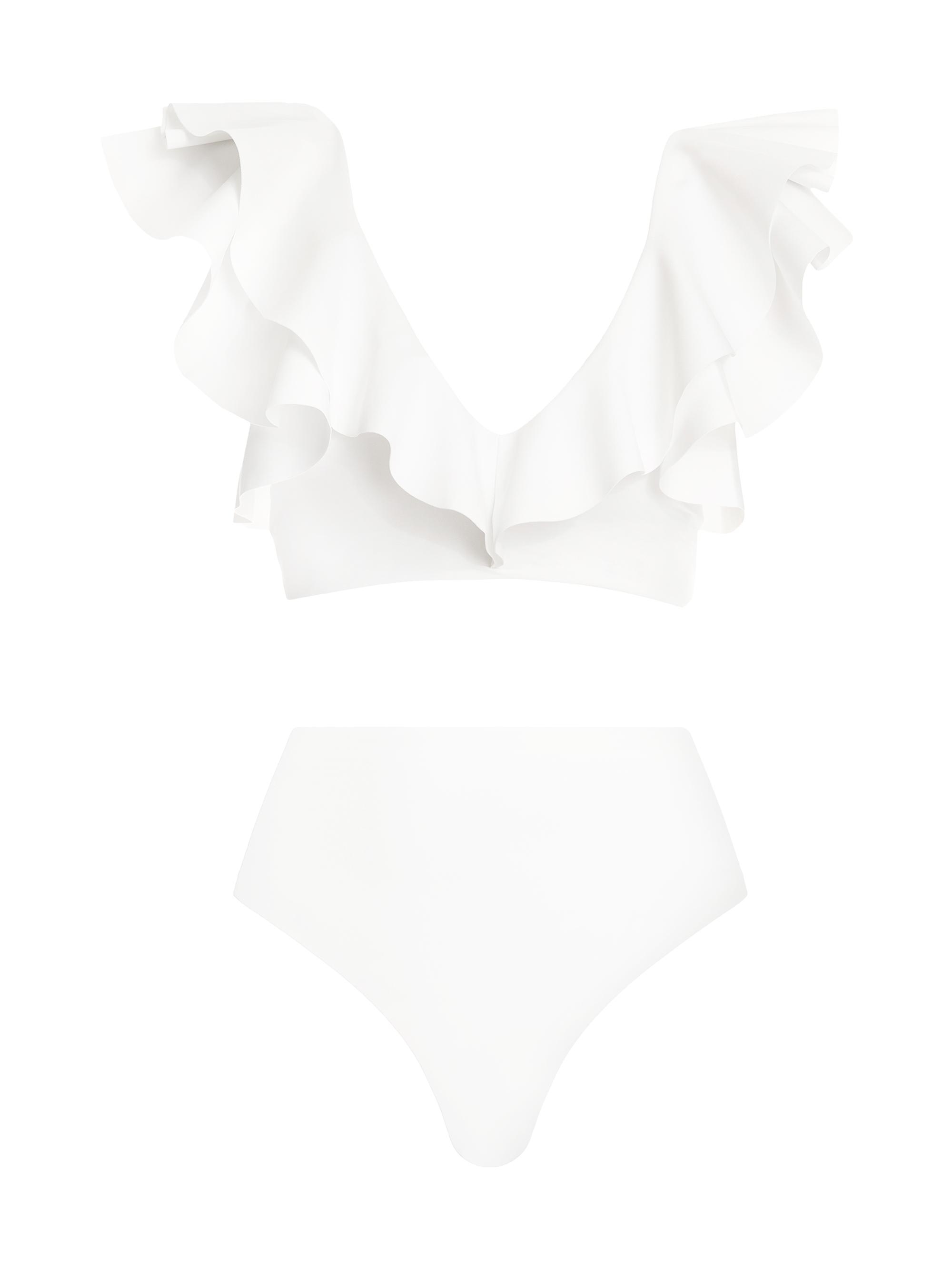 Maygel Coronel Women's Mila Ruffled Bikini Set - White