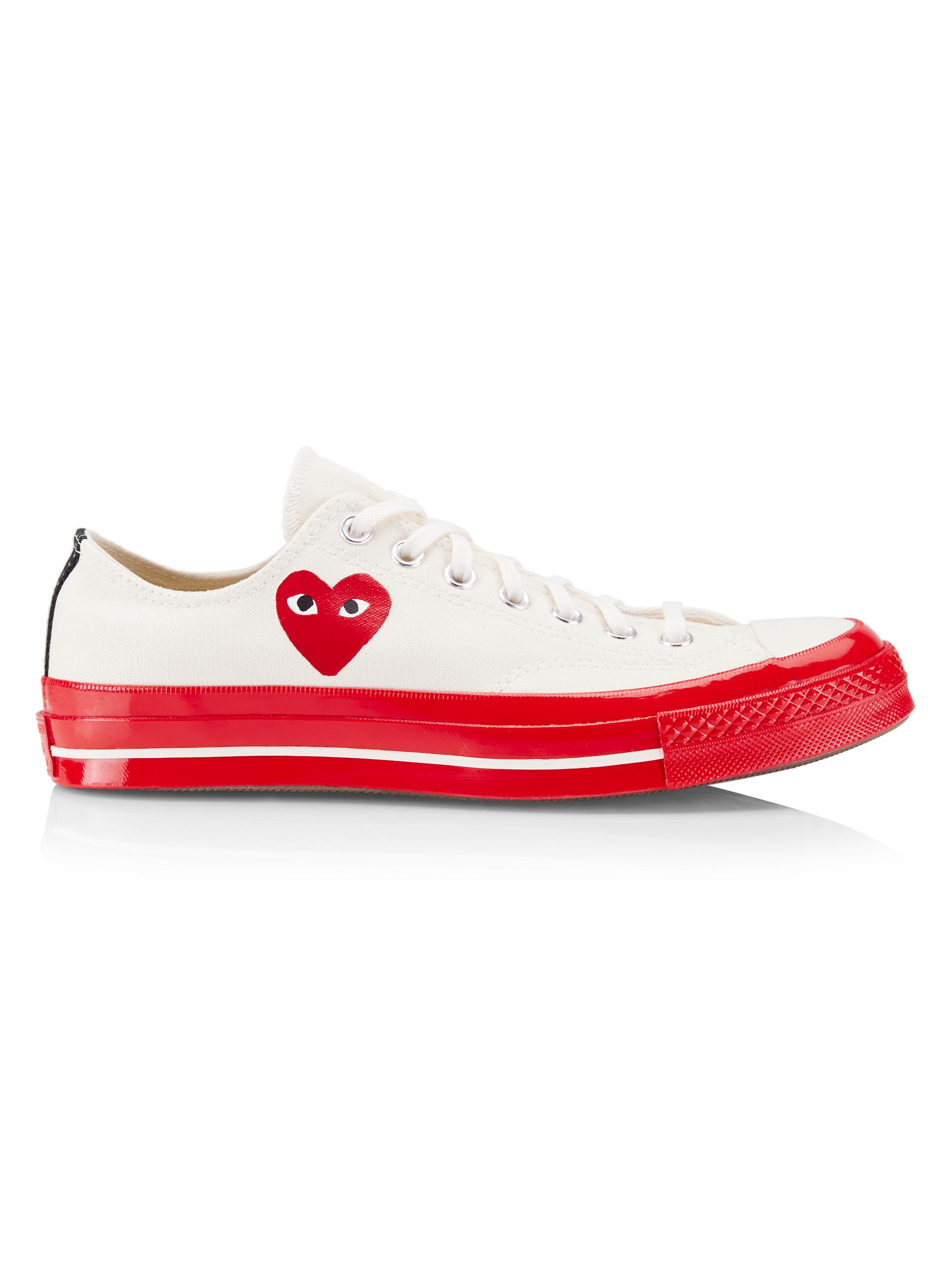 Comme des Garçons PLAY Men's CdG PLAY x Converse Chuck 70 Low-Top Sneakers - Off White