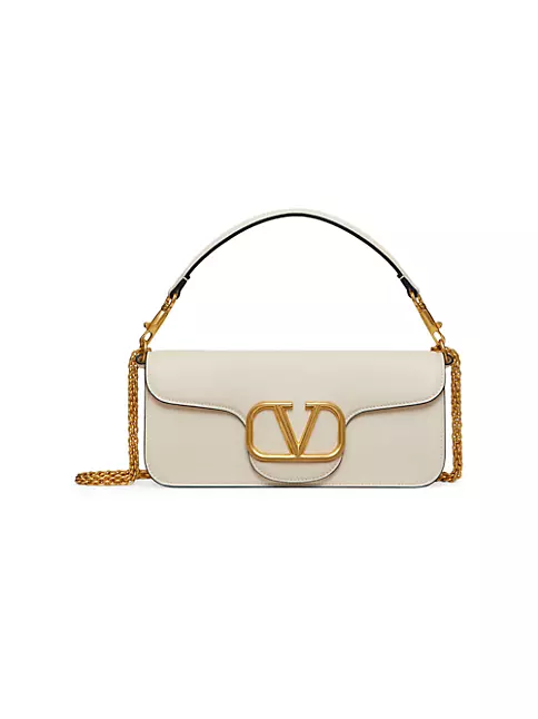 Valentino Garavani Women's Small Loco V Logo Leather Shoulder Bag