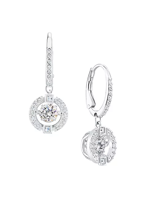 Swarovski Attract Stud Pierced Earrings, White, Rhodium plated : :  Clothing, Shoes & Accessories
