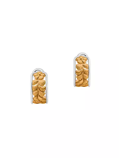 Bordados Sterling Silver & Gold Vermeil Hoop Earrings