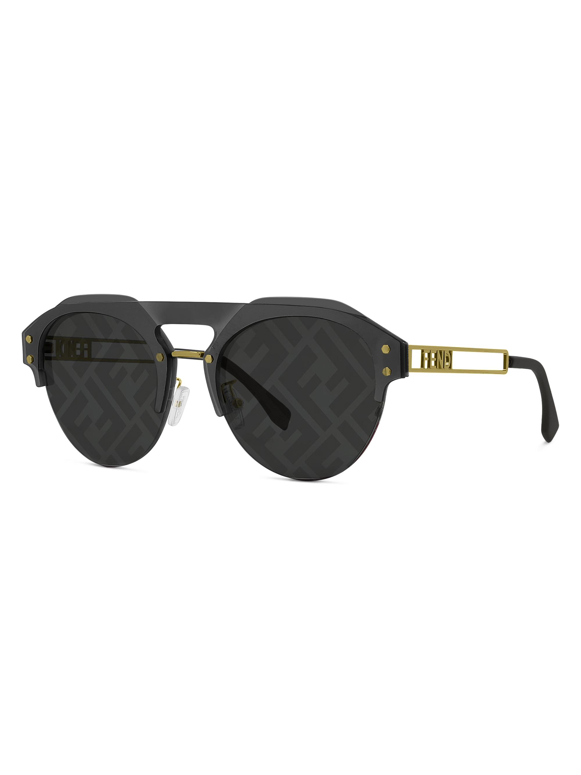 Fendi Men's Metal Clubmaster Sunglasses - Black