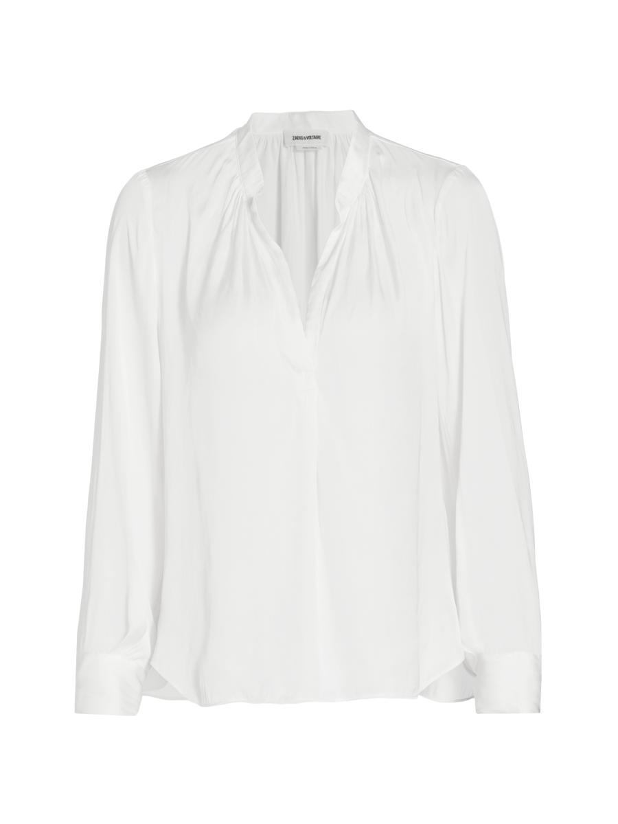 Zadig & Voltaire Tink Draped Satin Blouse | Saks Fifth Avenue