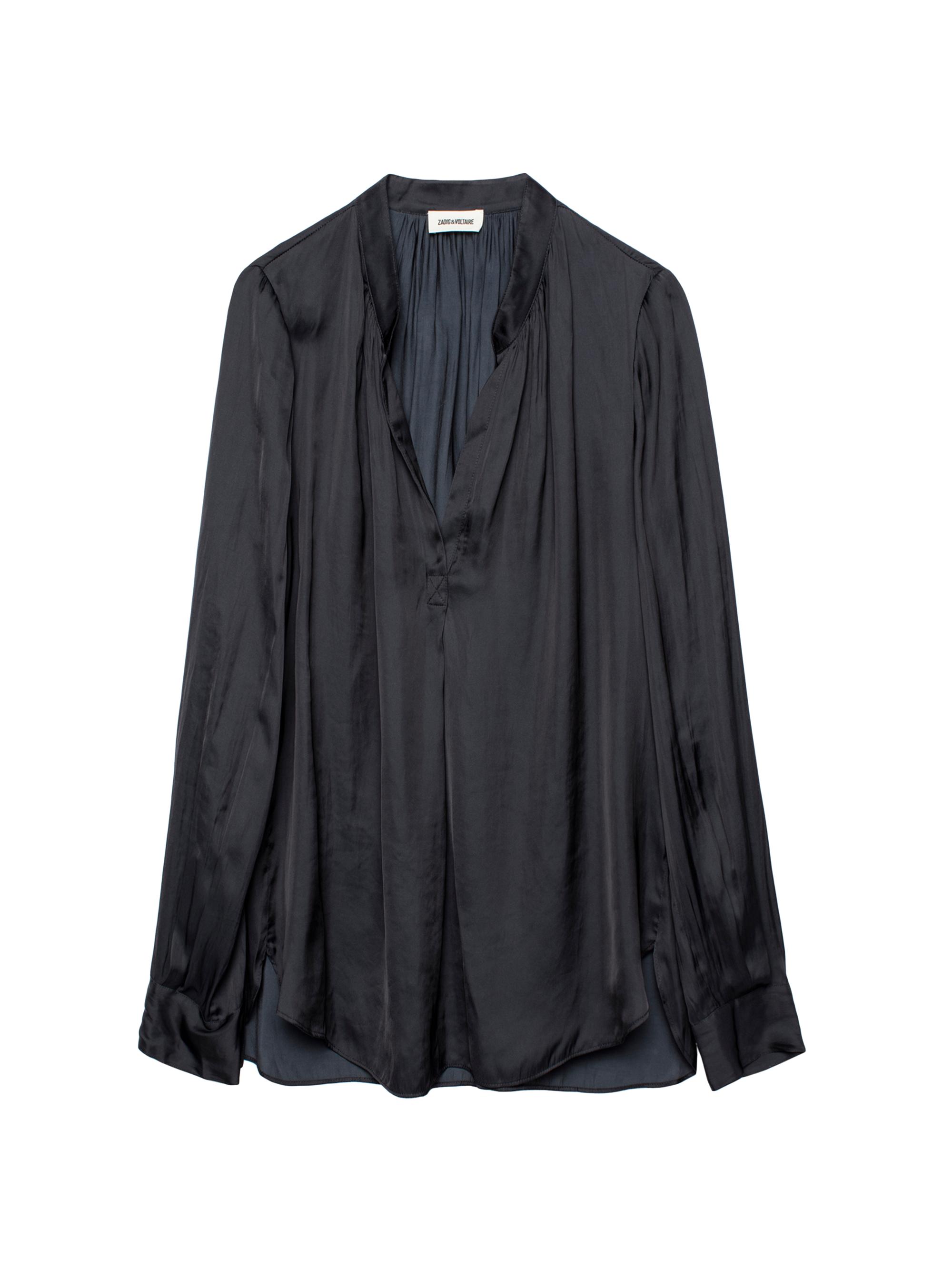 Zadig & Voltaire Women's Tink Draped Satin Blouse - Noir