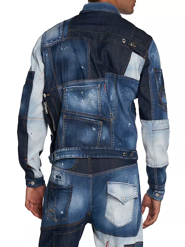 Made To Order Monogram Patchworked Portrait Leather Jacket - Men -  Ready-to-Wear
