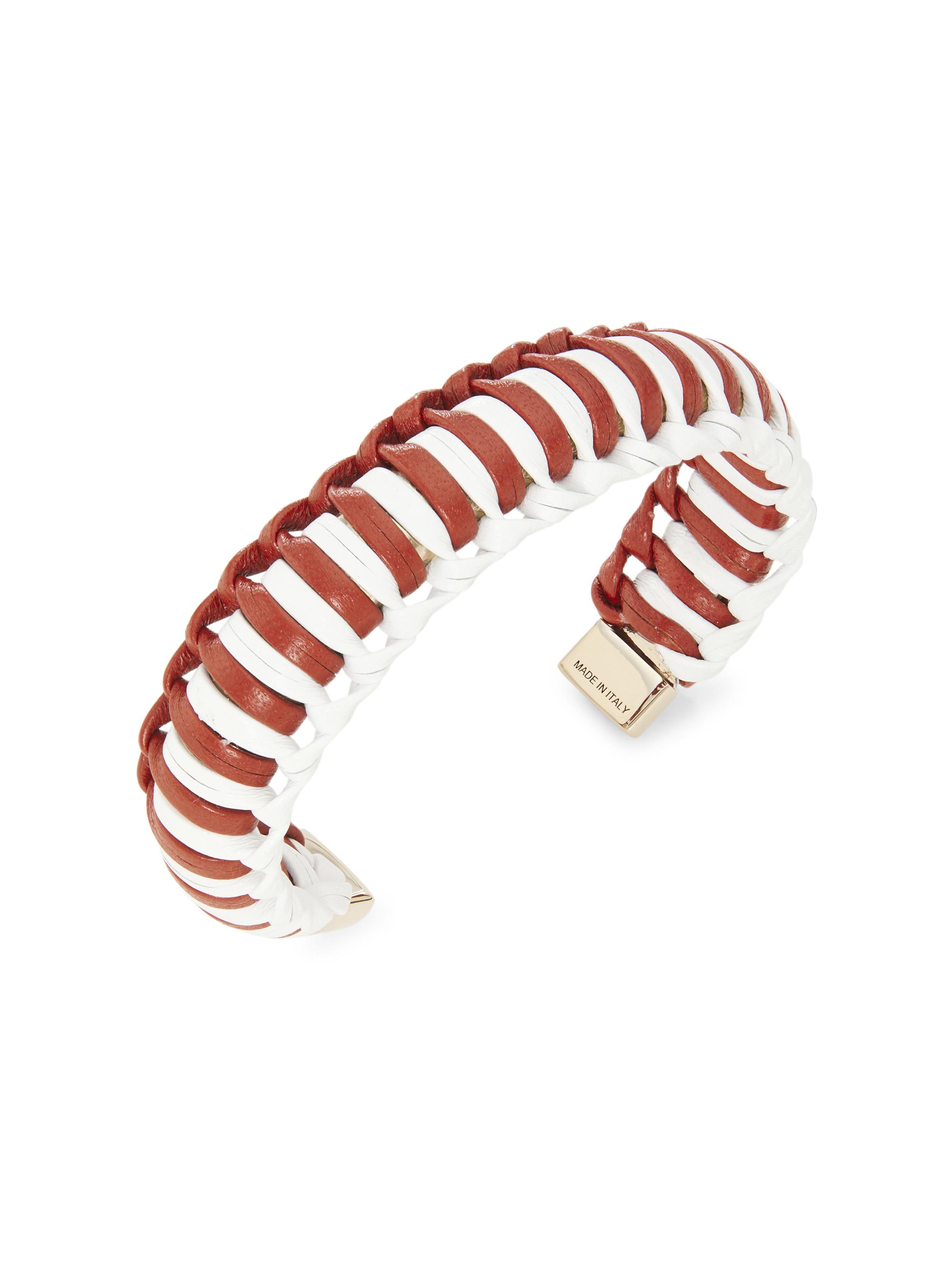 Chloé Women's Lallo Wrapped Leather Bangle - Brown